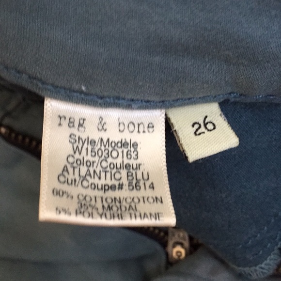 Rag & Bone dark teal skinny jeans/leggings_Size 26 - Picture 4 of 7